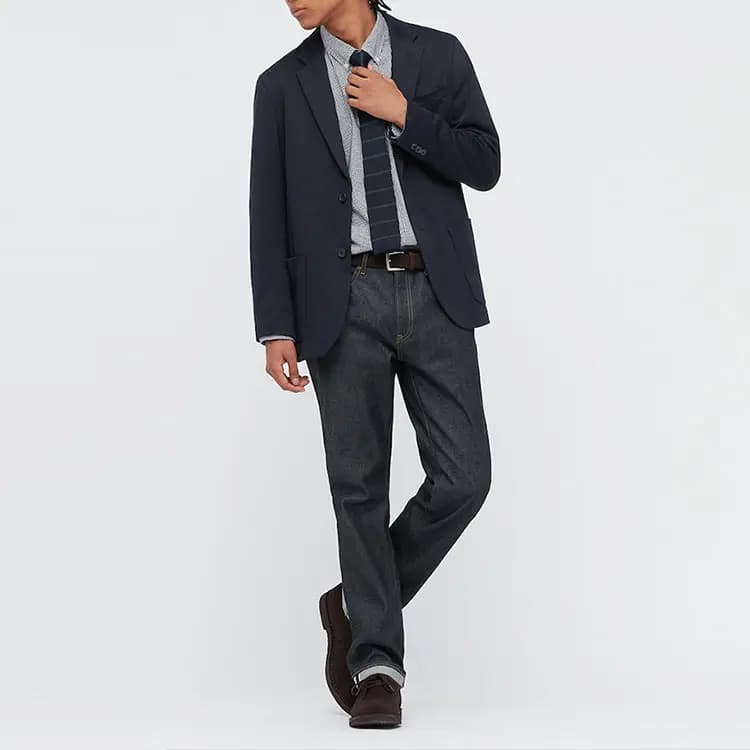 UNIQLO Kişi Kostyumu Tünd Göy 2