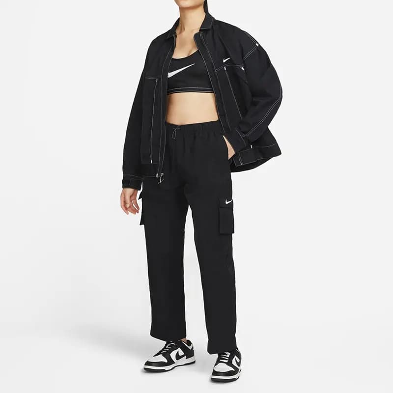 Nike Sportswear Essentials Series Qadın Karqo Şalvar Qara 4