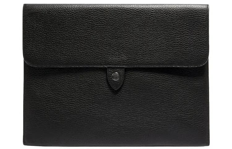 COACH Dəri Noutbuk Çantası Unisex Qara