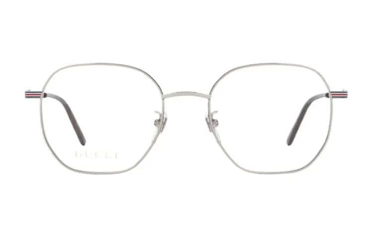 【Prescription Available】GUCCI Fashion Square Alloy Optical Glasses Silver Men's Optical Eyewear 2