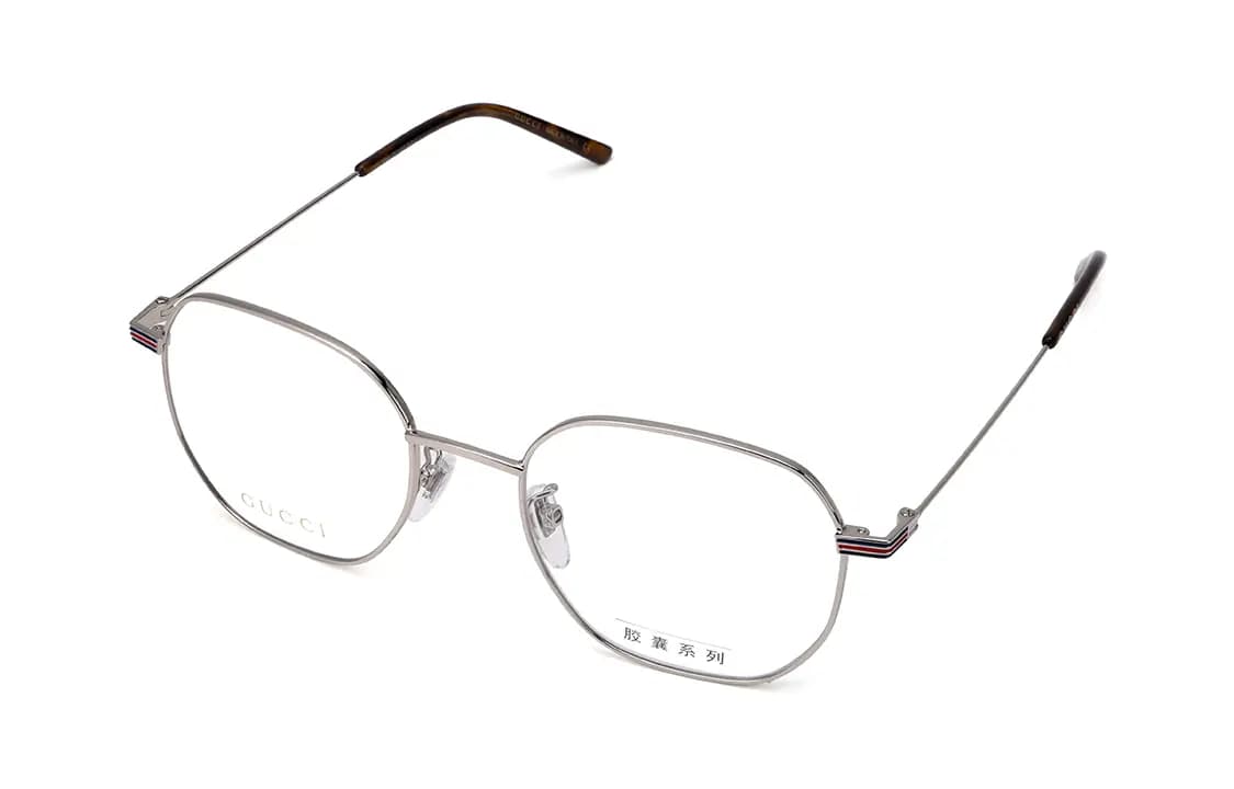 【Prescription Available】GUCCI Fashion Square Alloy Optical Glasses Silver Men's Optical Eyewear 4