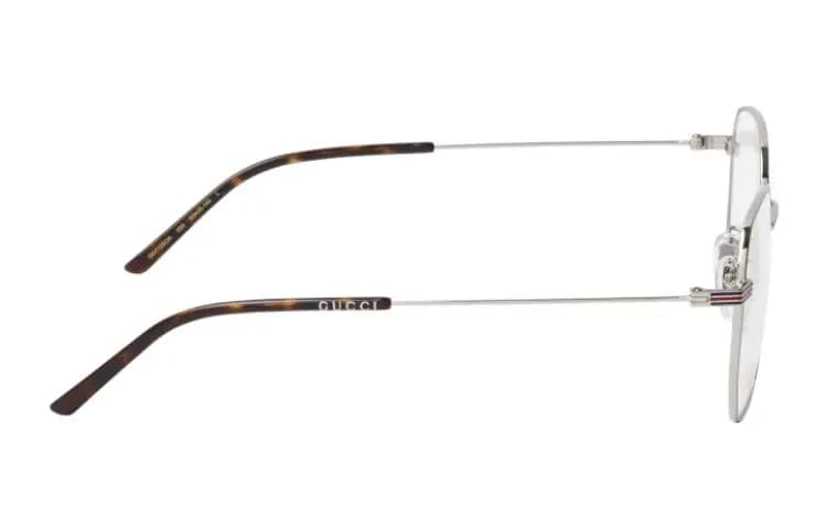 【Prescription Available】GUCCI Fashion Square Alloy Optical Glasses Silver Men's Optical Eyewear 3