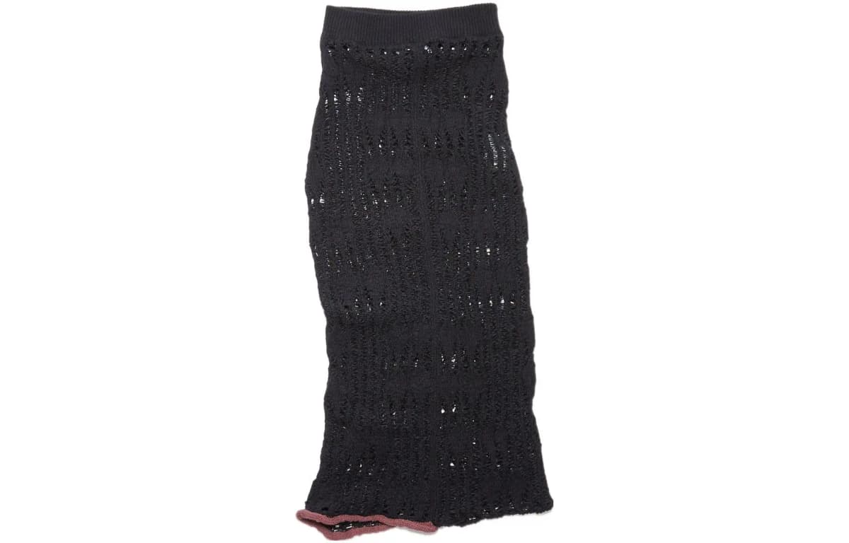 Acne Studios Qadın Örme Uzun Ətək Qara
