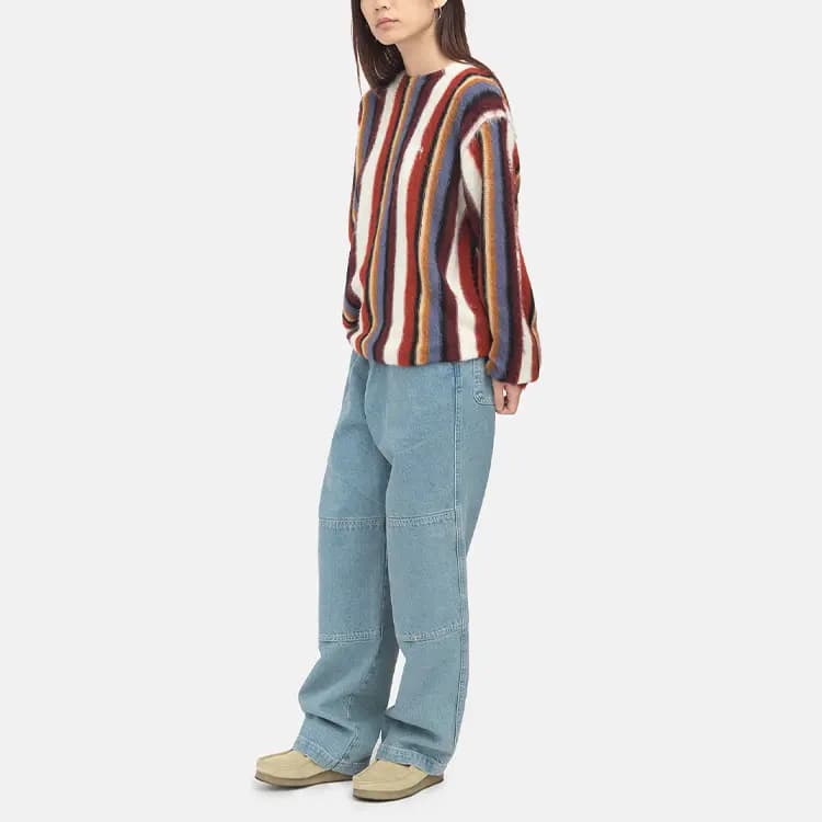 Stussy Vertical Striped Knit Crew 10