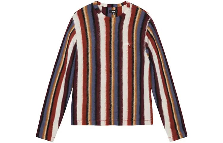 Stussy Vertical Striped Knit Crew 6