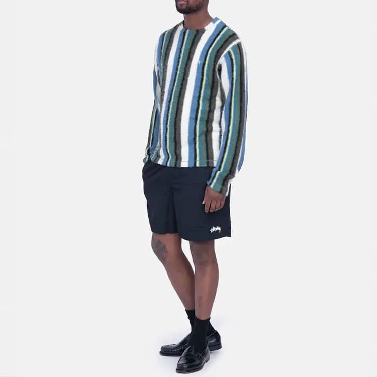 Stussy Vertical Striped Knit Crew 4