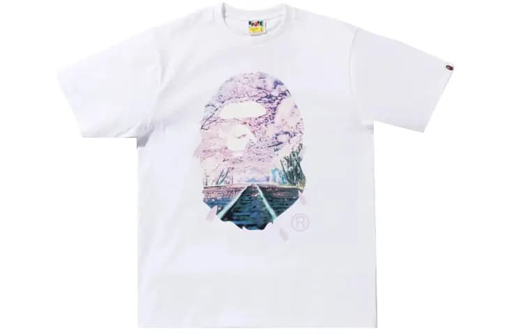 A BATHING APE Sakura Photo Ape Head Tee SS22 3