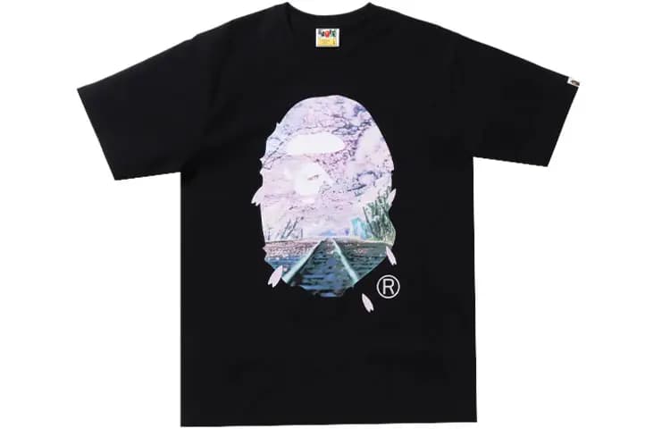 A BATHING APE Sakura Photo Ape Head Tee SS22