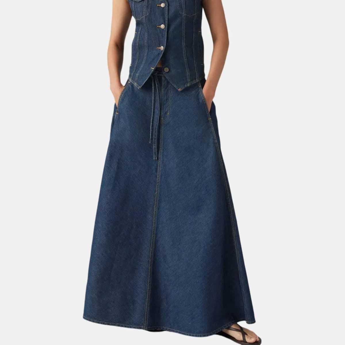 levi's Denim Uzun Ətək Qadın 4