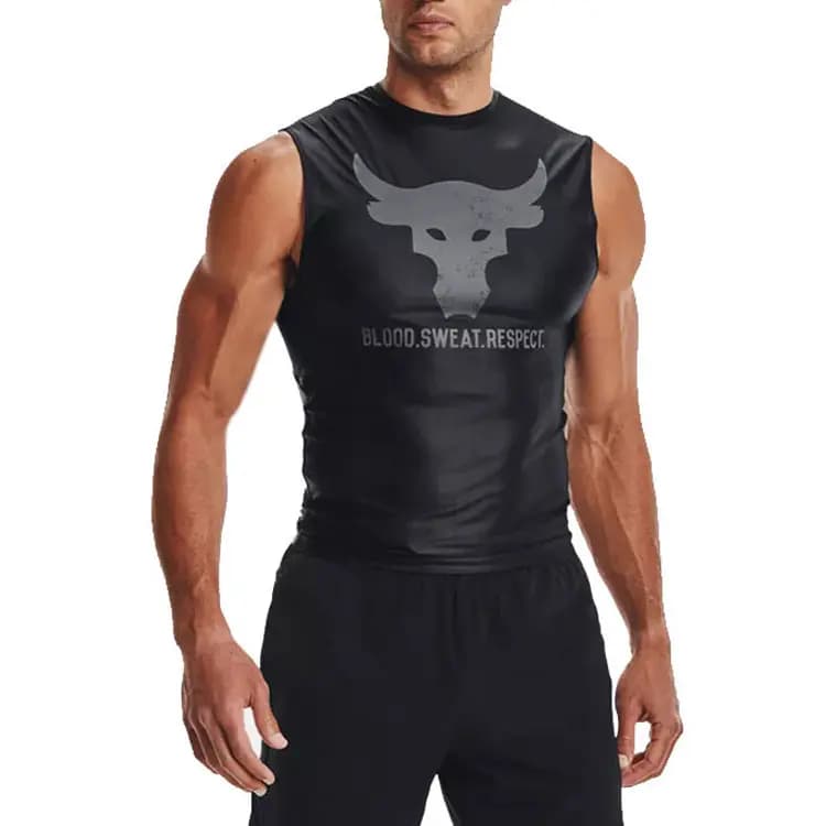 Under Armour Project Rock Kişi Maykası Qara 3