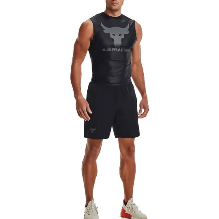 Under Armour Project Rock Kişi Maykası Qara 4