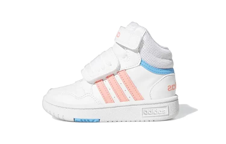 Adidas Neo Hoops Mid Anti-Slip Wear-Resistant Mid-Top Toddler Shoes Infant And Toddler