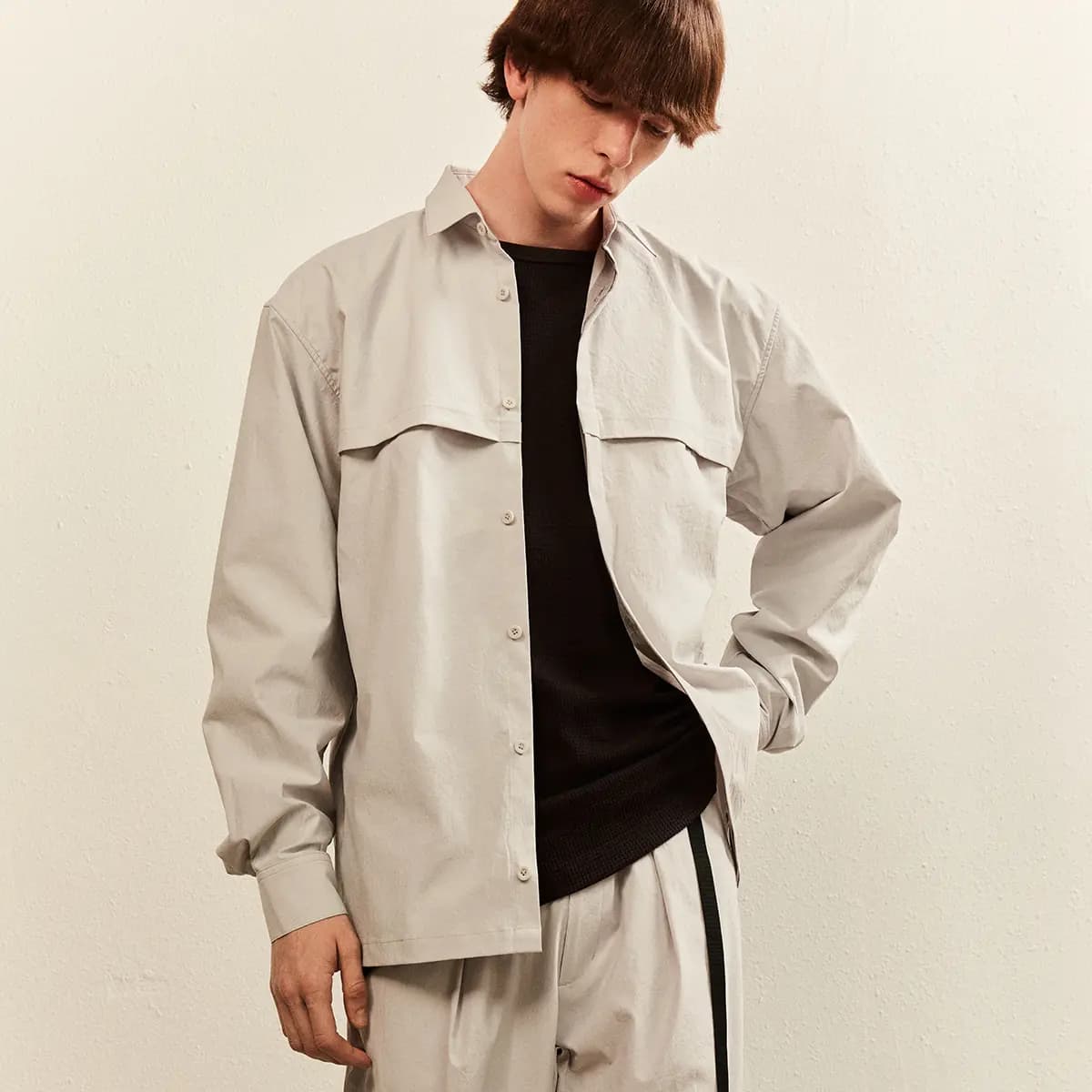 Champion SS22 Uzunqol Köynək Unisex Qara 6