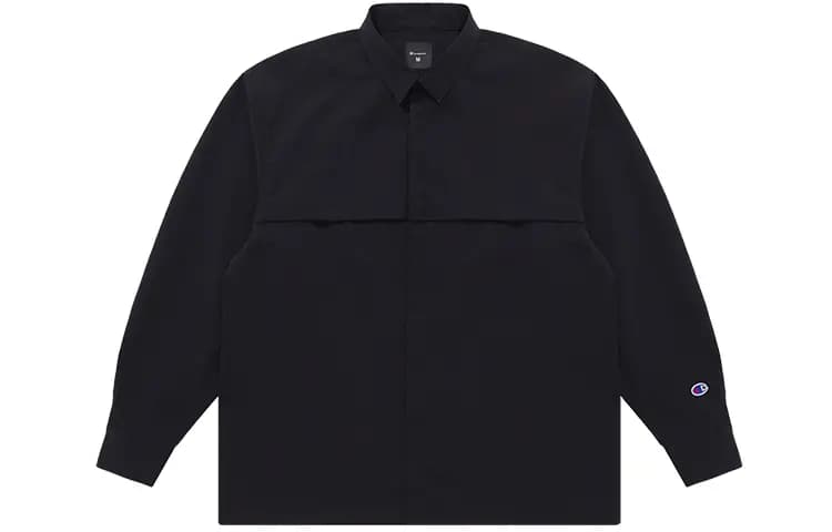 Champion SS22 Uzunqol Köynək Unisex Qara 8