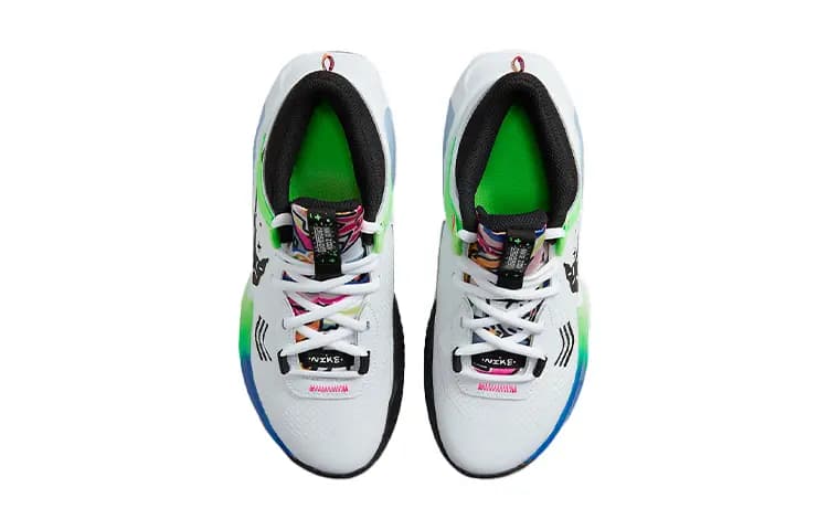 Youth Nike Air Zoom Crossover Uşaq Basketbol Ayaqqabısı Ağ/Yaşıl 4
