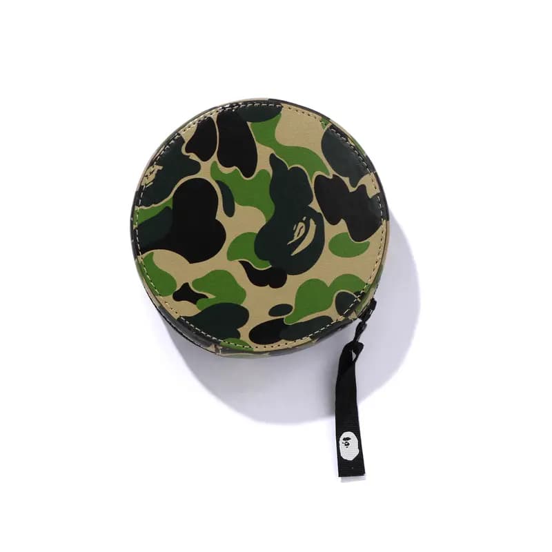 A BATHING APE Camo Shark Coin Purse Unisex Mavi/Yaşıl/Çəhrayı 6