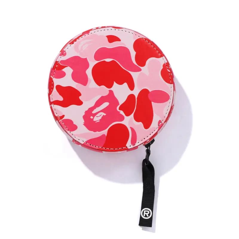 A BATHING APE Camo Shark Coin Purse Unisex Mavi/Yaşıl/Çəhrayı 9