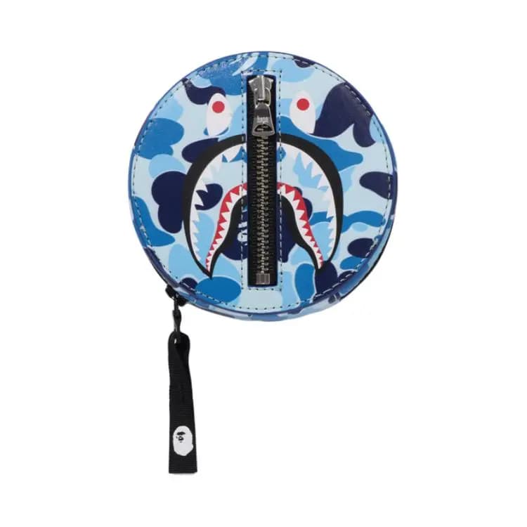 A BATHING APE Camo Shark Coin Purse Unisex Mavi/Yaşıl/Çəhrayı