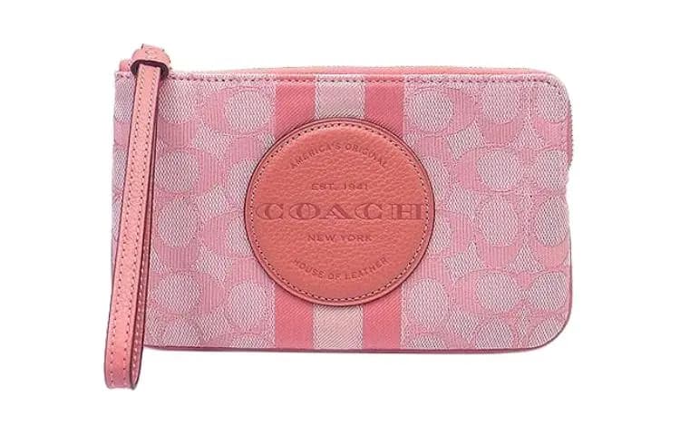 COACH Dempsey 19 Signature Jacquard Qadın Pulqabısı Qızılı/Qəhvəyi 3
