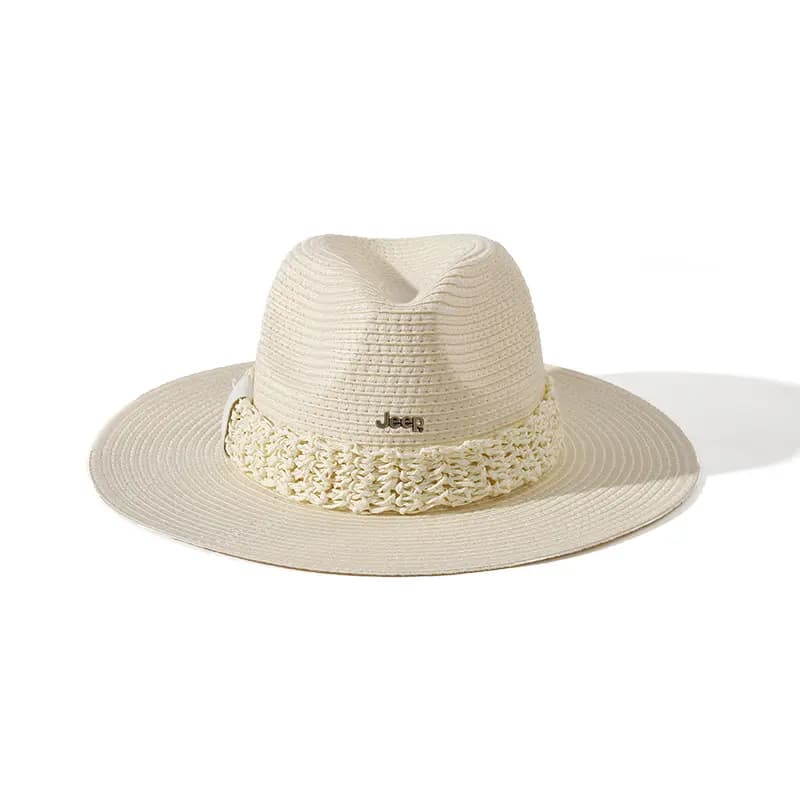 Old Money Style Jeep Wide Brim Panama Hat Beach Vacation Style Sun Hat High-End Woven Hollow Formal Hat Breathable #Good Luck Lightweight Sun Hat Unisex 6