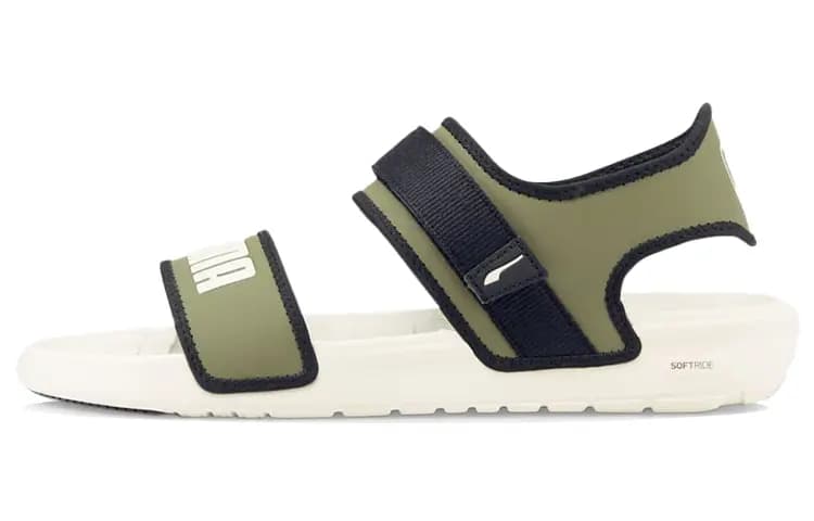 Puma Softride Slide 'White Dark Green Moss'