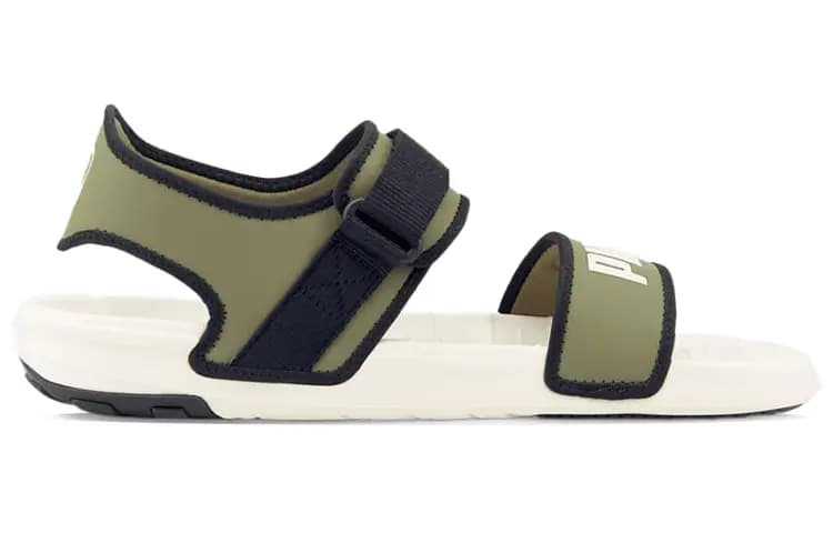 Puma Softride Slide 'White Dark Green Moss' 2