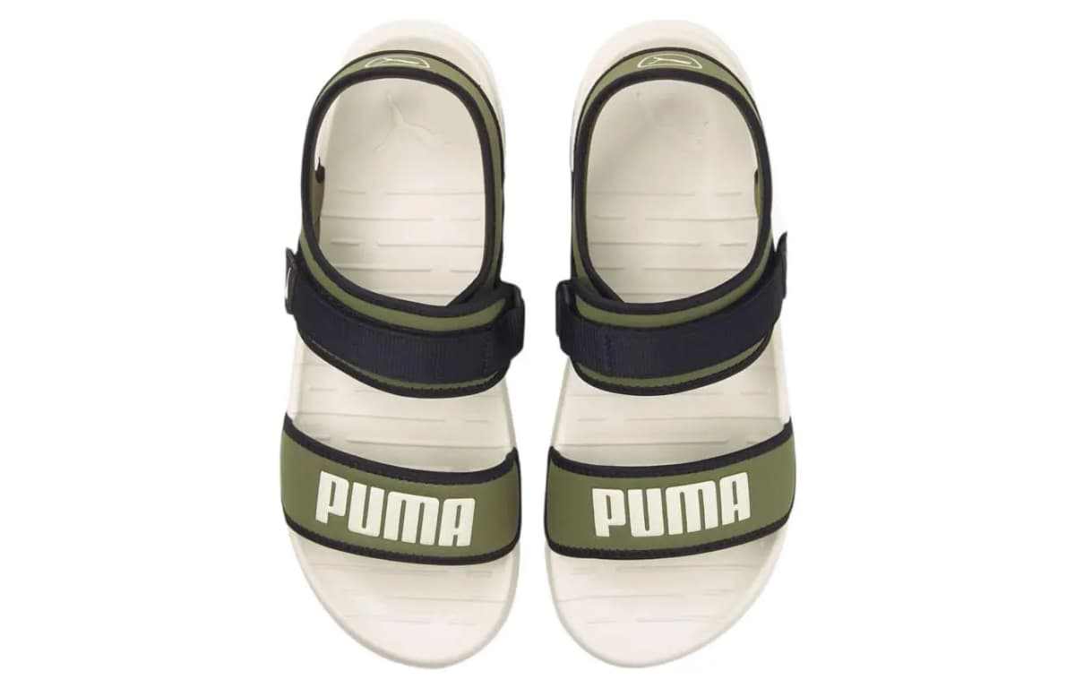 Puma Softride Slide 'White Dark Green Moss' 4
