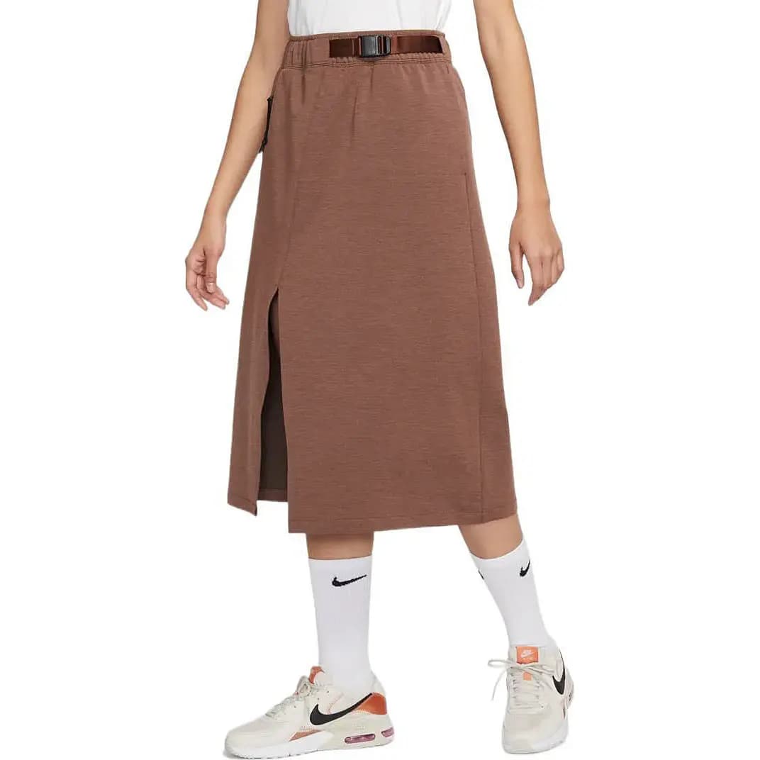 Nike High-Waisted Skirt Qadın Qəhvəyi 4