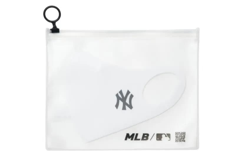 MLB NY Logo Üz Maskası Unisex Ağ 4