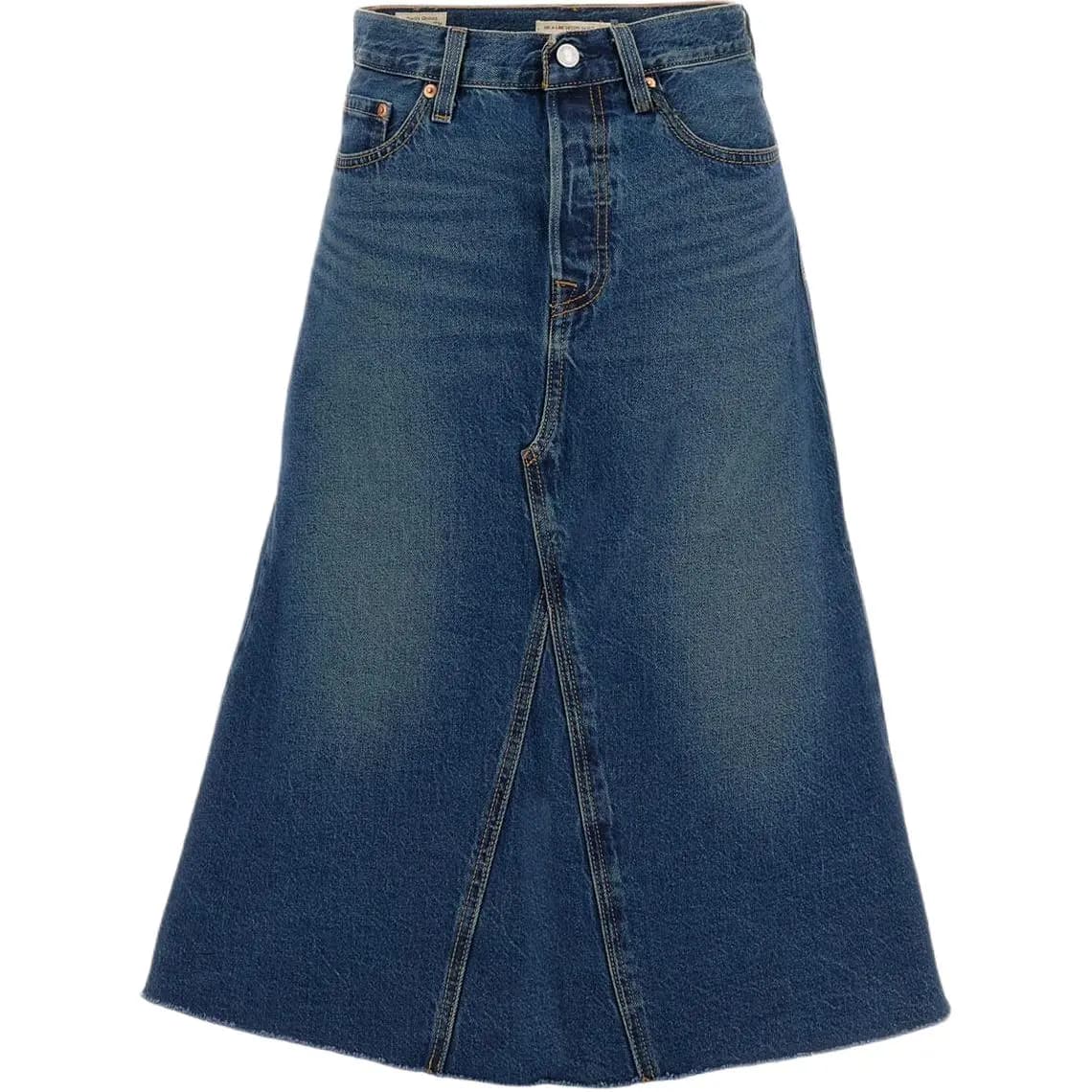 Levi's Qadın Fermuarlı Midi Denim Ətək