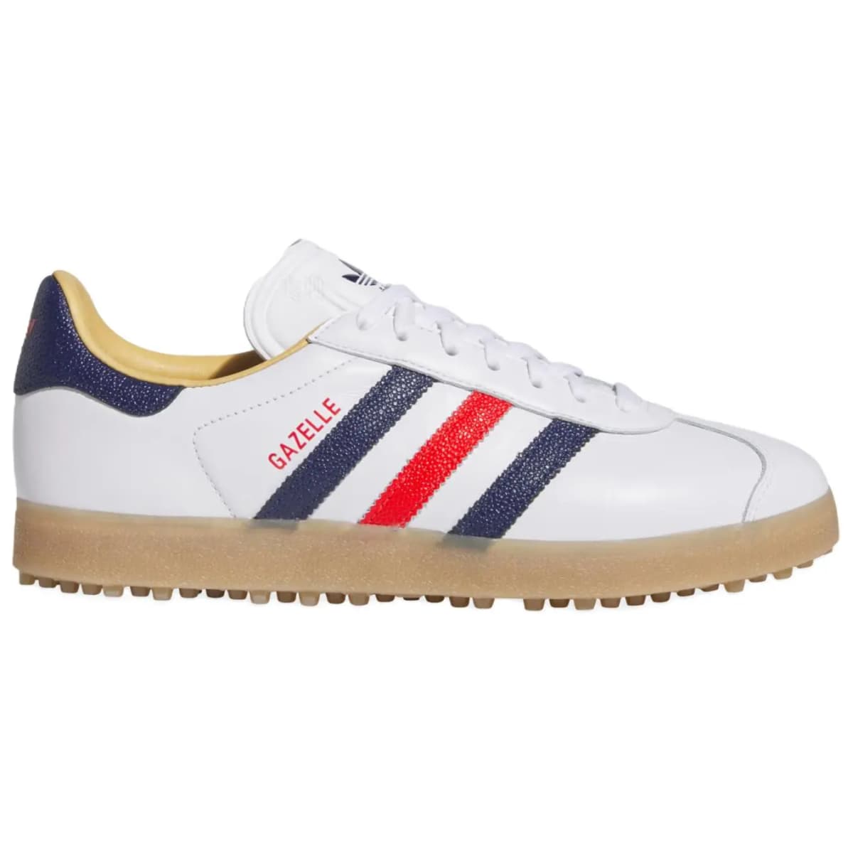 adidas originals Gazelle Spikeless Classic Versatile Golf Shoes Unisex Cloud White 2