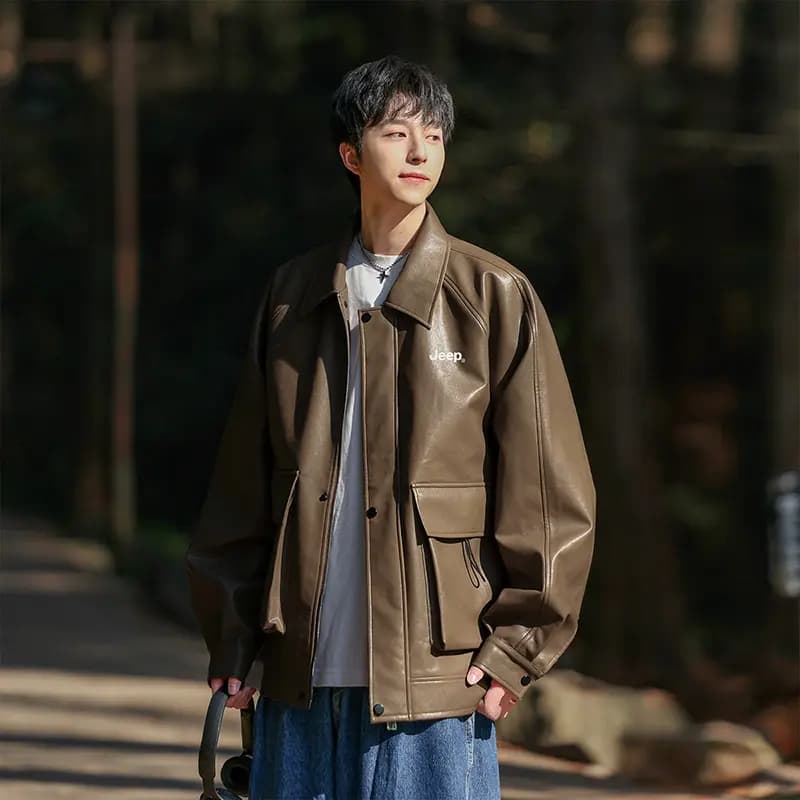 Jeep Unisex Dəri Pencək 9