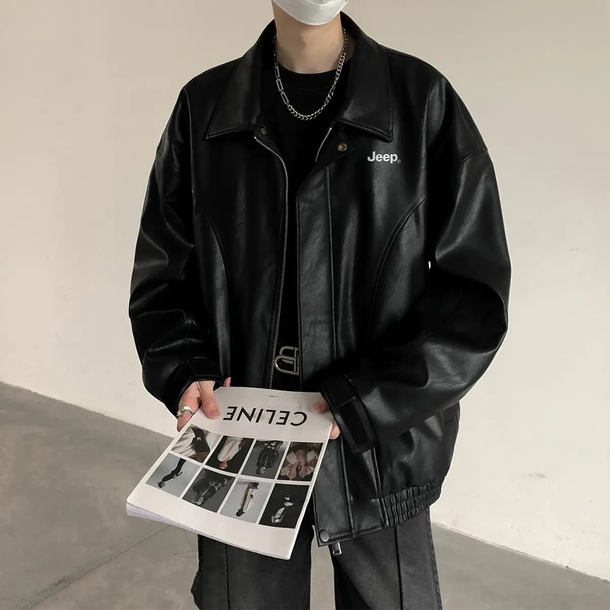 Jeep Unisex Dəri Pencək 17