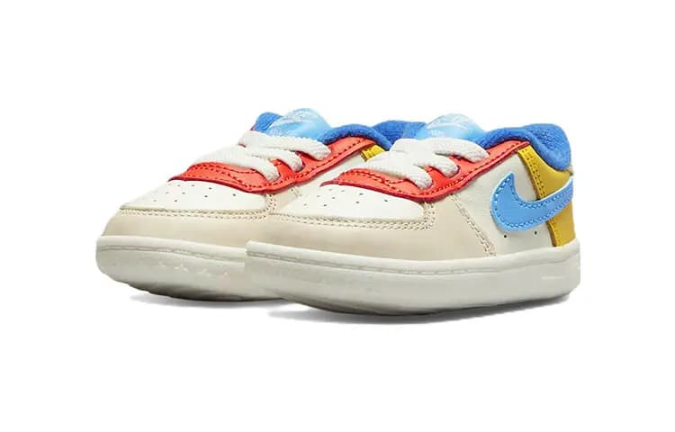 Nike Force 1 Uşaq Ayaqqabısı Ağ/Göy 3