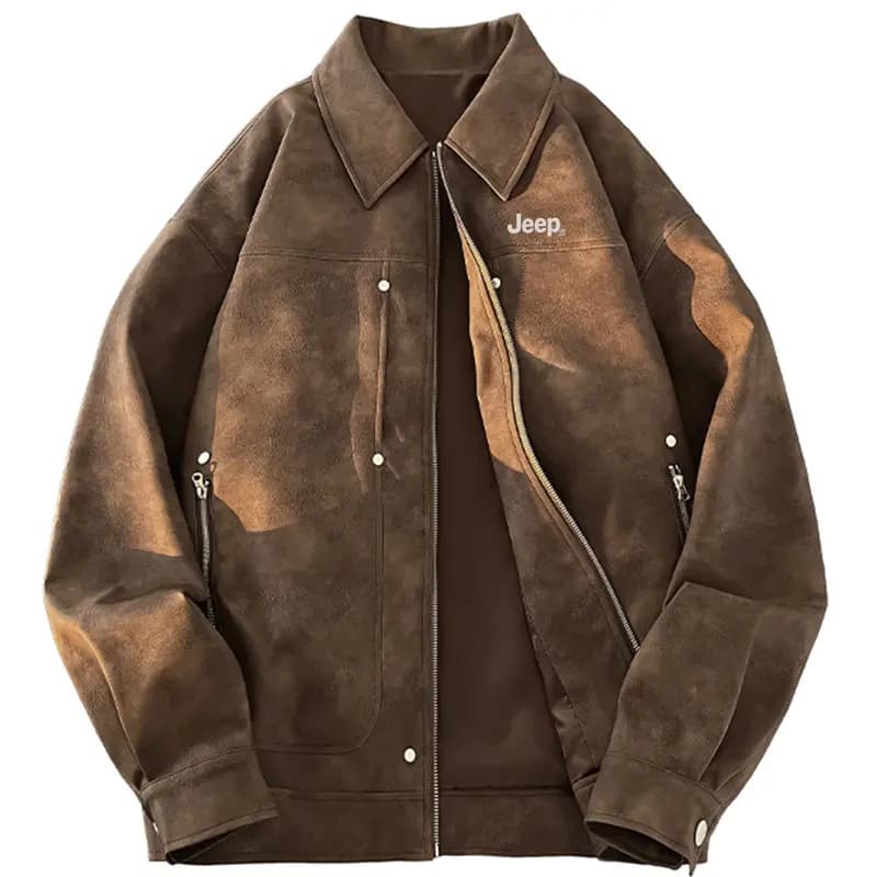 Jeep Unisex Dəri Pencək
