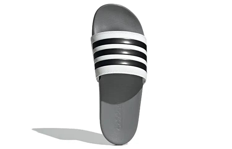 Adidas Adilette Comfort Slides Cloud White Core Black Grey Three 5
