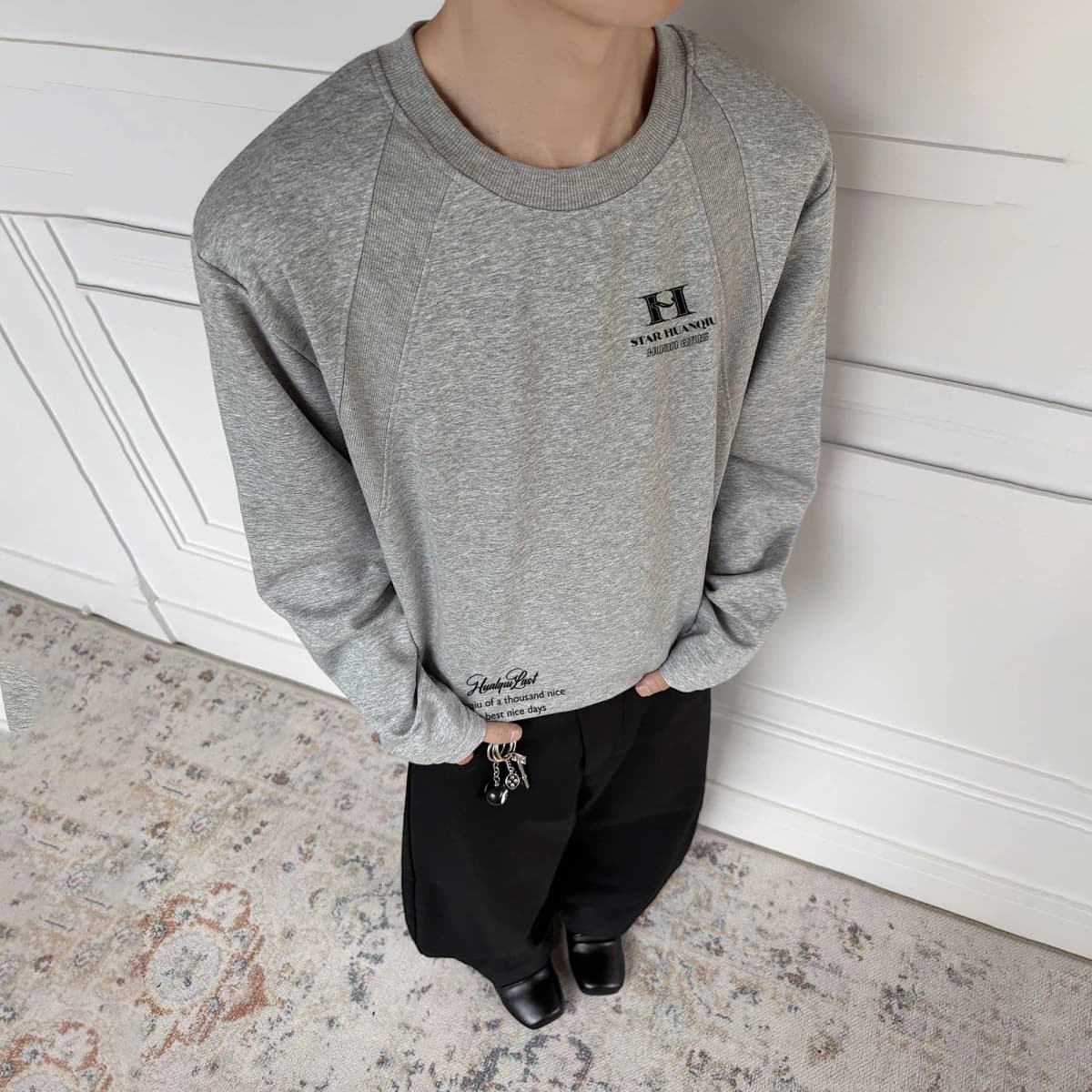 HUANQIU Uzunqol Köynək Unisex 15