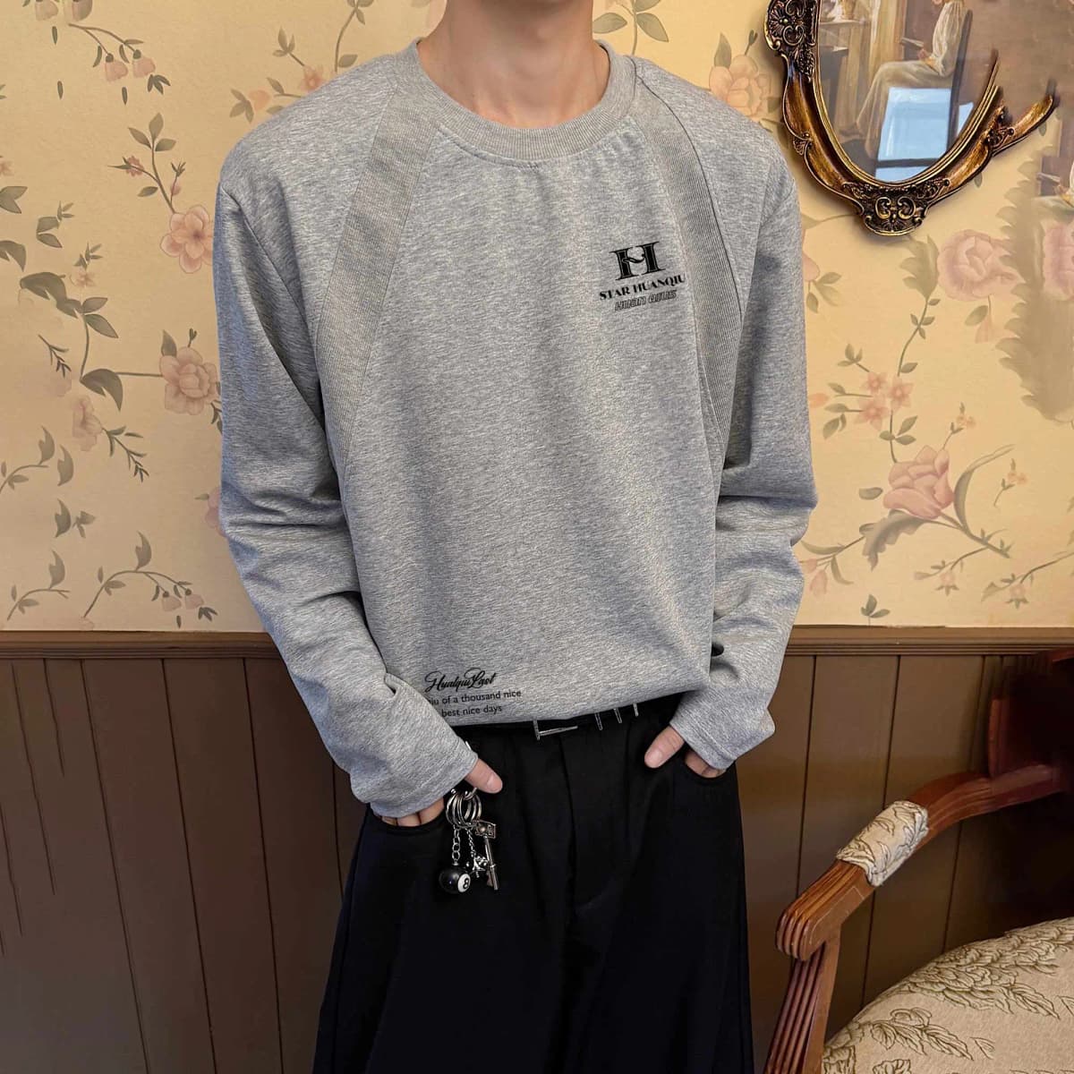 HUANQIU Uzunqol Köynək Unisex 14