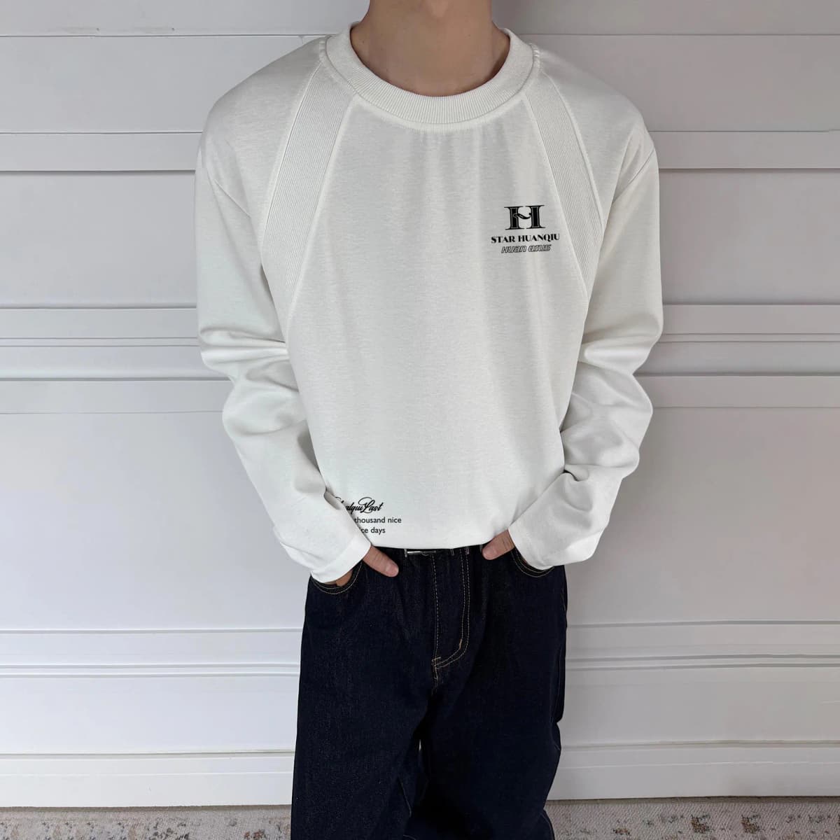 HUANQIU Uzunqol Köynək Unisex 5
