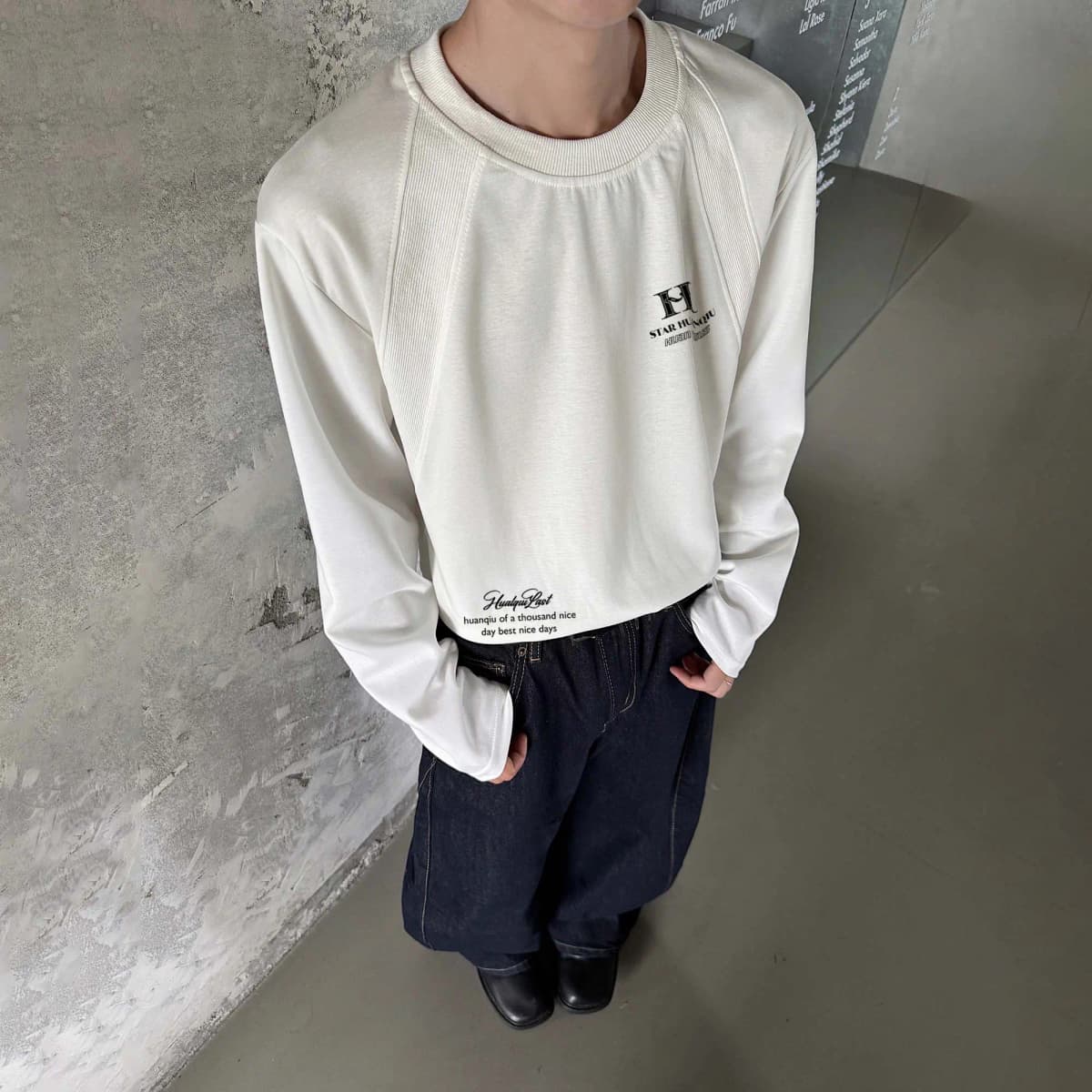 HUANQIU Uzunqol Köynək Unisex 3