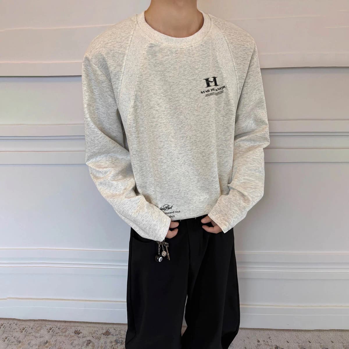 HUANQIU Uzunqol Köynək Unisex 19