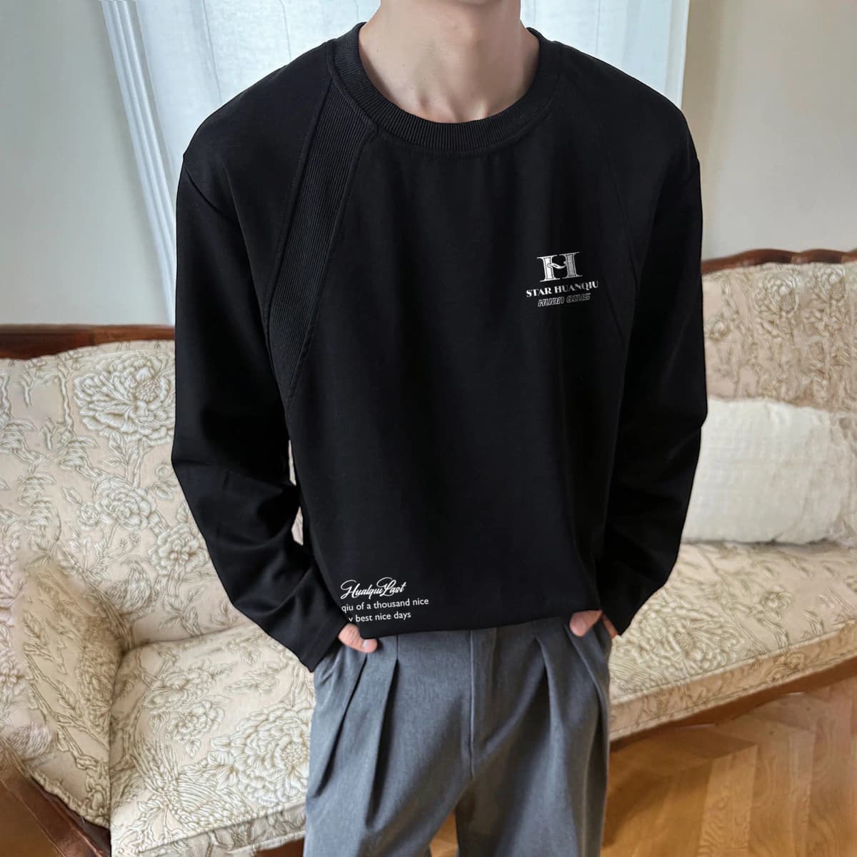 HUANQIU Uzunqol Köynək Unisex 10