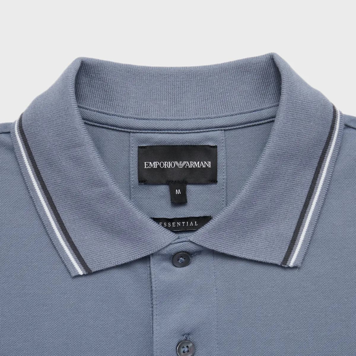 EMPORIO ARMANI SS22 Kişi Polo Köynəyi Tünd Boz 5