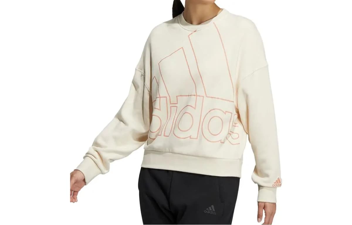 adidas Big Logo Qadın Hoodie Off-White