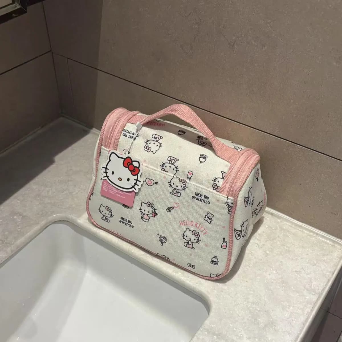 Sanrio Hello Kitty Kosmetika Çantası Qadın Çəhrayı 5