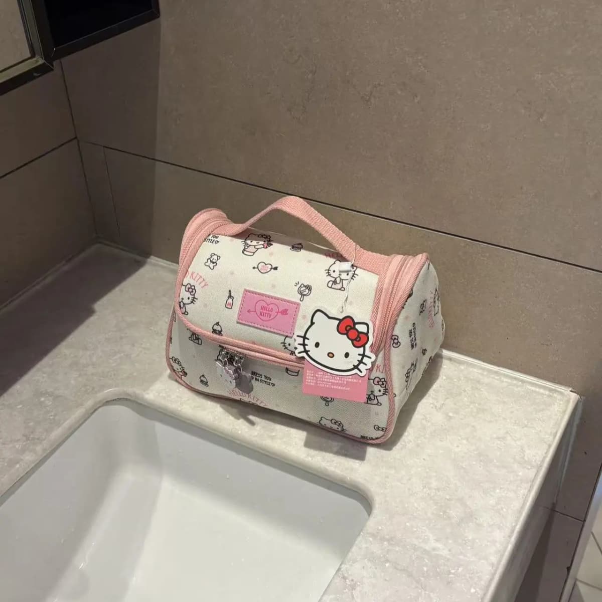 Sanrio Hello Kitty Kosmetika Çantası Qadın Çəhrayı 3