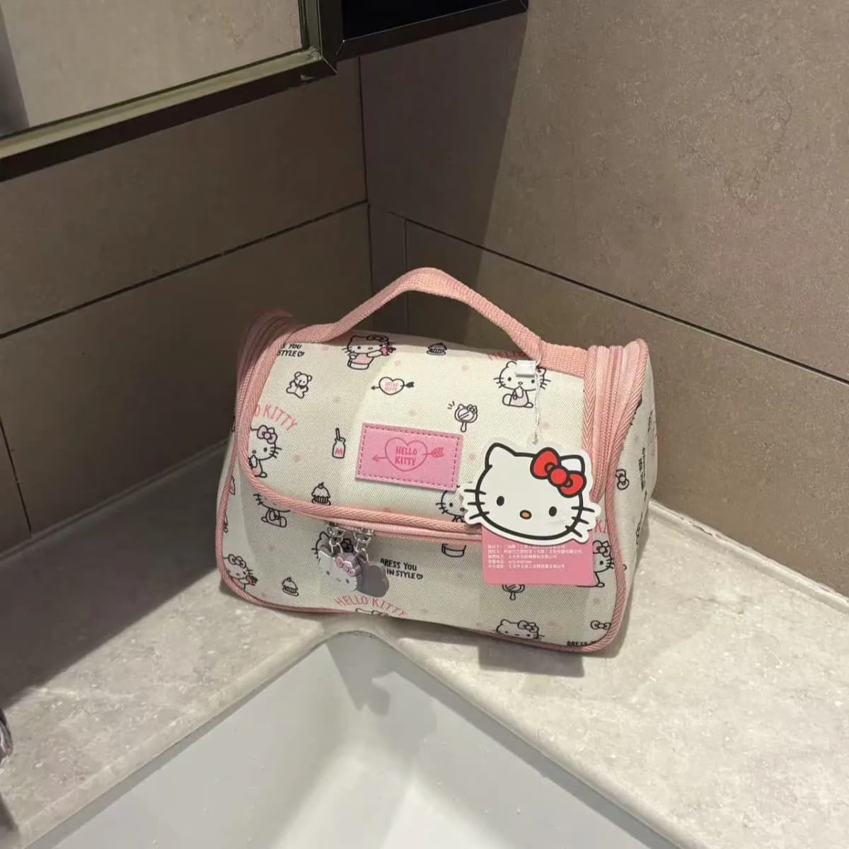 Sanrio Hello Kitty Kosmetika Çantası Qadın Çəhrayı 2
