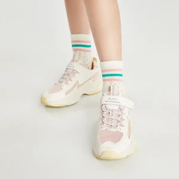 Skechers D'Lites 4.0 Uşaq Ayaqqabısı Ağ/Çəhrayı 7