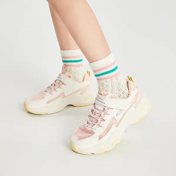 Skechers D'Lites 4.0 Uşaq Ayaqqabısı Ağ/Çəhrayı 8