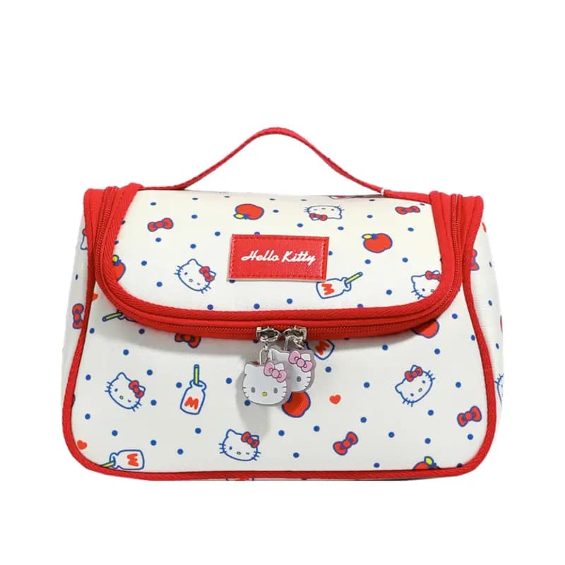 Sanrio Hello Kitty Kətan Çanta Unisex Qırmızı/Ağ